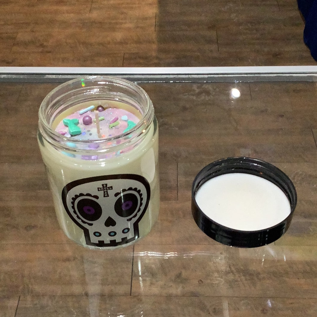 Sugar Skull Candle